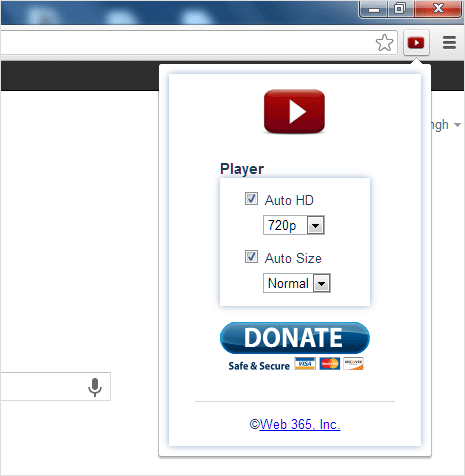 google chrome extension to force youtube to play hd video without account login