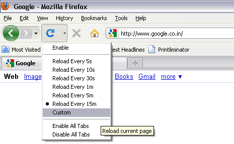 firefox refresh page copy from server