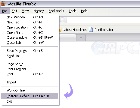 firefox shortcut bar