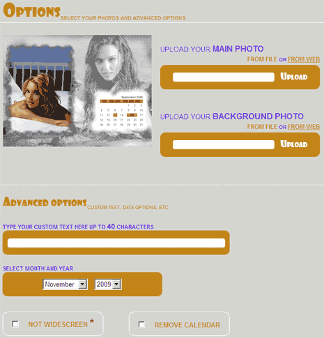 Calendar Online on Make Stylish Calendar Online With Own Photos