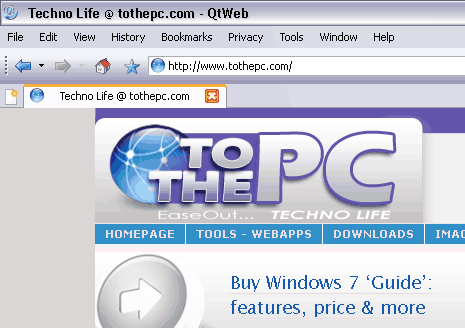 qtweb browser widget