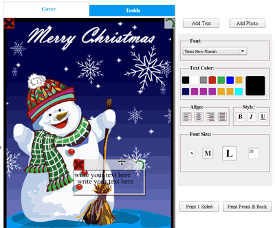 Free printable Christmas cards with own photo