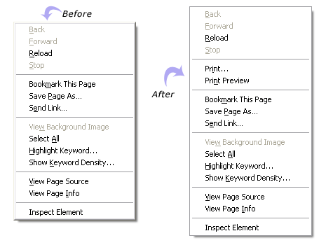 how to open print preview mozilla