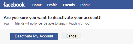 how to deactivate facebook account unpon death