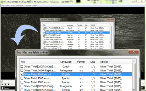 how to play movie in windows media player with subtitles