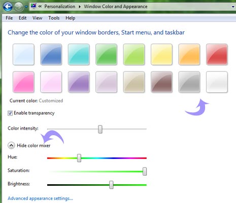 change windows 8 color scheme