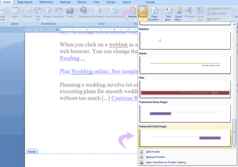 how do i delete header and footer in word