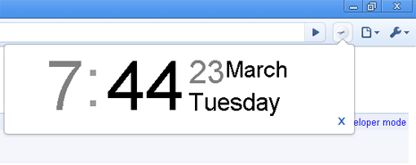 chrome desktop clock