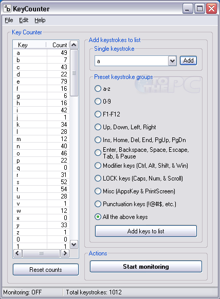 number press keygen