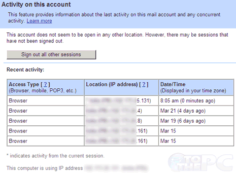 gmail login password