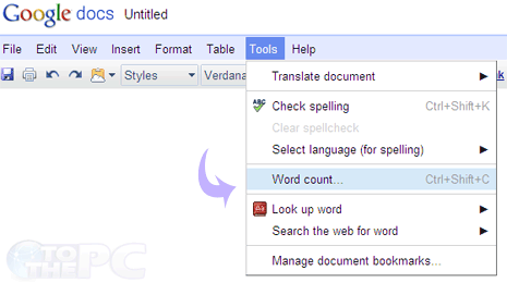 Count words, characters in Google Docs document