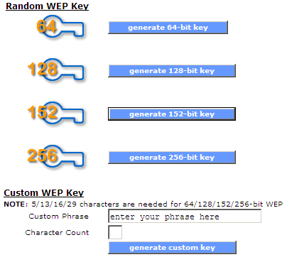 How to generate WEP key