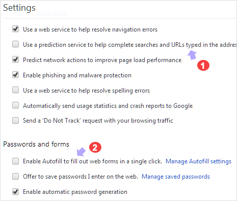 how to remove suggested searches on chrome