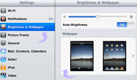 How to change background wallpaper on iPad