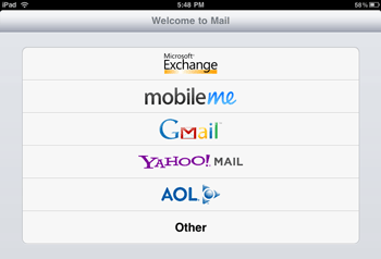 HTML 5 Yahoo mail for iPad