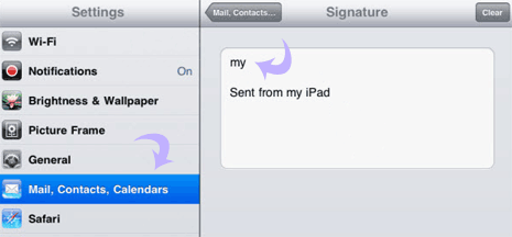 how to add signature in outlook on ipad