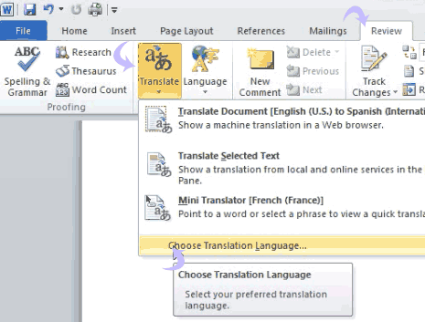 how to insert word count in word 2010