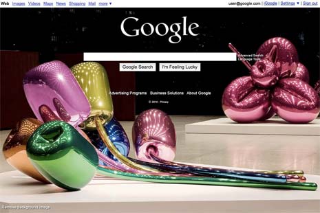 Change background wallpaper on Google like Bing