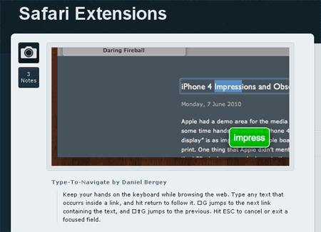 official Safari Extensions