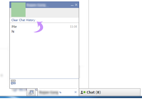 how to delete facebook chats history