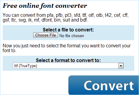 Convert Font Formats Online