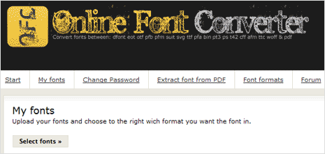 web font converter