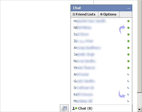Facebook options for chat