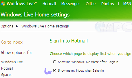 windows live hotmail inbox