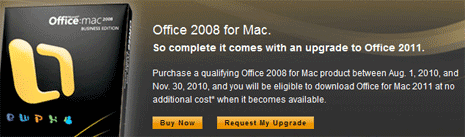 upgrading microsoft office 2011 for mac