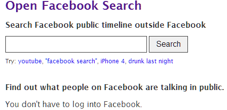 Facebook search person without account