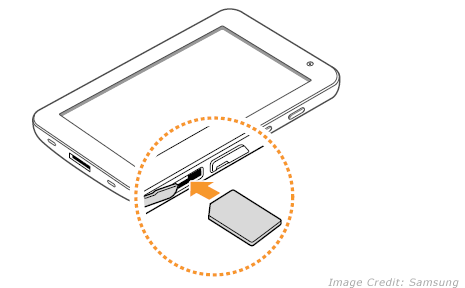 how to open samsung tablet sim card slot