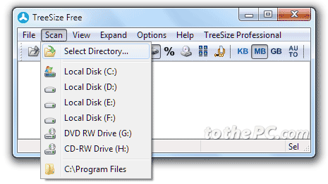 sort windows folders by size