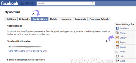 how to turn off email notifications on facebook