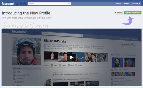 facebook page layout. Facebook profile layout