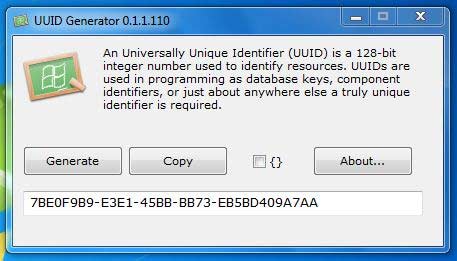 region uuid generator