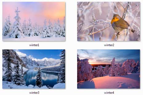 windows 7 winter themes