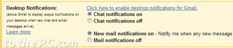 Gmail desktop notifications in Chrome