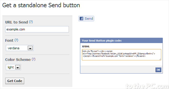 facebook like button for website. Enter webpage URL, select font