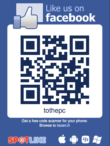 Print poster with QR code of Facebook like page