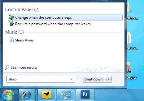 how to set sleep time on windows 7