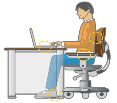 Correct sitting posture discount while working on computer