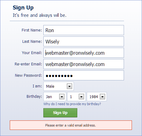 Registration up yahoo facebook sign Download the