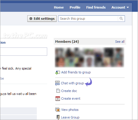 Create group chat in facebook