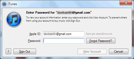 itunes account login