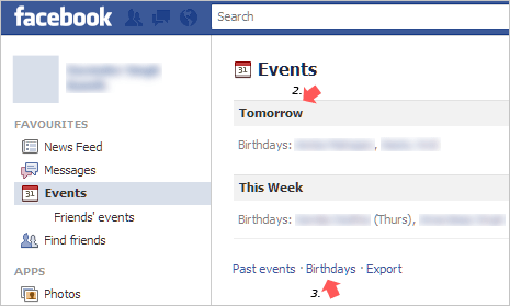 how to find birthdays on facebook