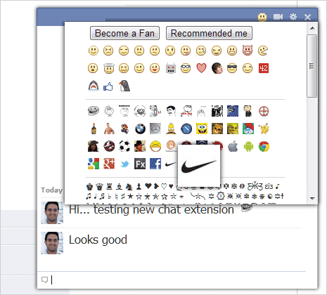 Facebook modifying chat text