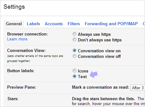 where is my settings icon in gmail