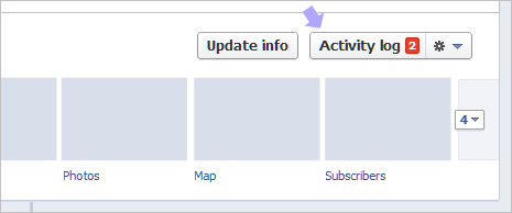 facebook activity log settings