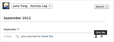 delete facebook activity log