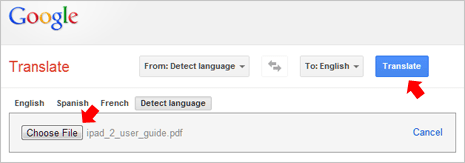 Google translate shop file online